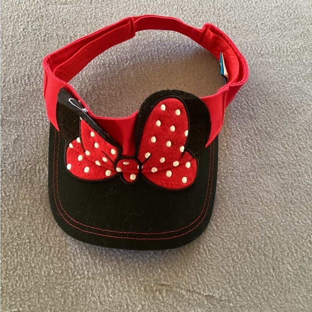 Disney Minnie Mouse adjustable Velcro strap visor